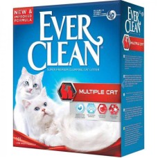 Ever Clean (Эвер Клин) MULTIPLE CAT (ДЛЯ НЕСКОЛЬКИХ КОШЕК С КРИСТАЛАМИ) бентонитовый наполнитель для котов, 10 л